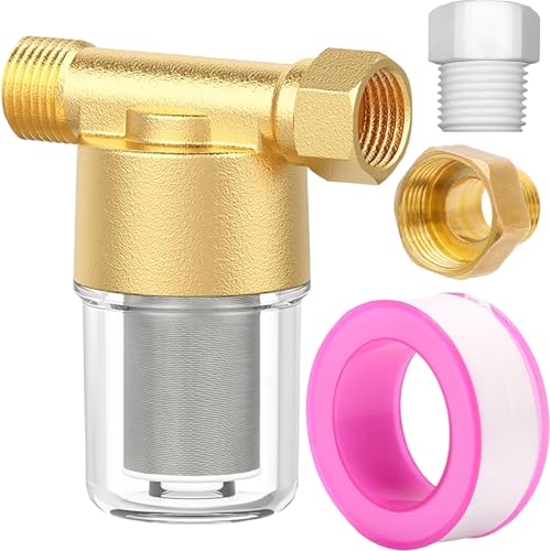 Pacify 40 Micron Brass Sediment Filter, Reusable Washer Water Filter