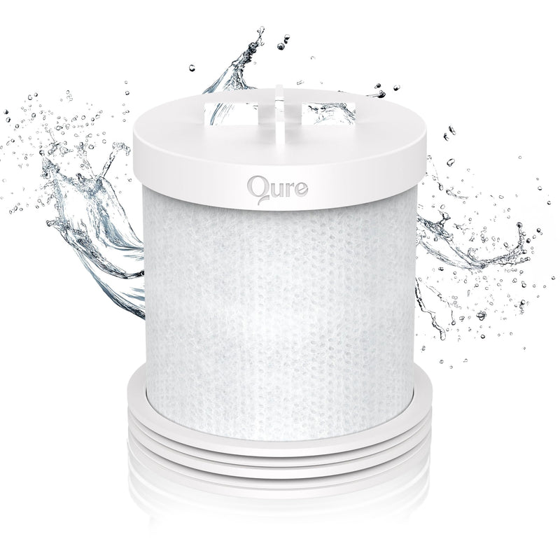 Qure Skincare Shower Filter Refill - Replacement Cartridge for Shower, 99% Chlorine Reduce, Clinically Tested - White, 3-Month Supply (1 Piece) 1