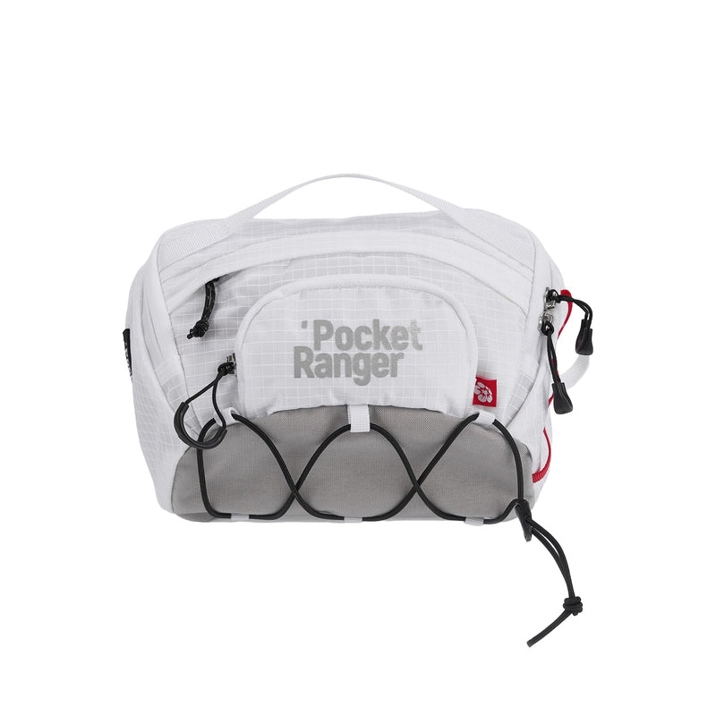 VSGO Pocket Ranger 2.4L Camera Waist Bag with Removable Padded Insert | 3 Carry Modes; 420D Nylon; Removable 10mm Padded Insert; Water-Resistant YKK Zippers; External Bungee Cord, White