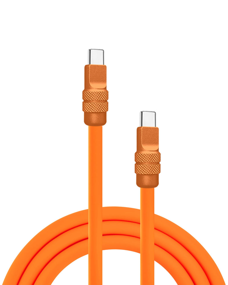 chubbycable for iPhone 17 240W Anodizing Fast Charging USB C Cable Silicone Durable Data Transfer Cable, Cosmic Orange, Type-C to Type-C, 9.8FT 9.8ft (3m)