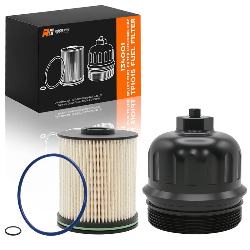  [AUSTRALIA] - 134001 Billet Fuel Filter Housing Cap and TP1015 fuel filter for Chevy/GMC 2017-2024 6.6L L5P Duramax Diesel 2500HD 3500HD
