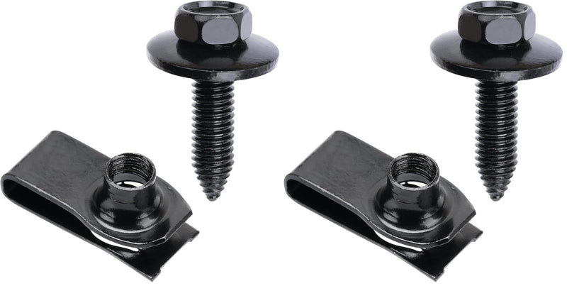 10Sets M8-1.25 Screws & U-Nuts (Pack of 2) One Size (Pack of 2)