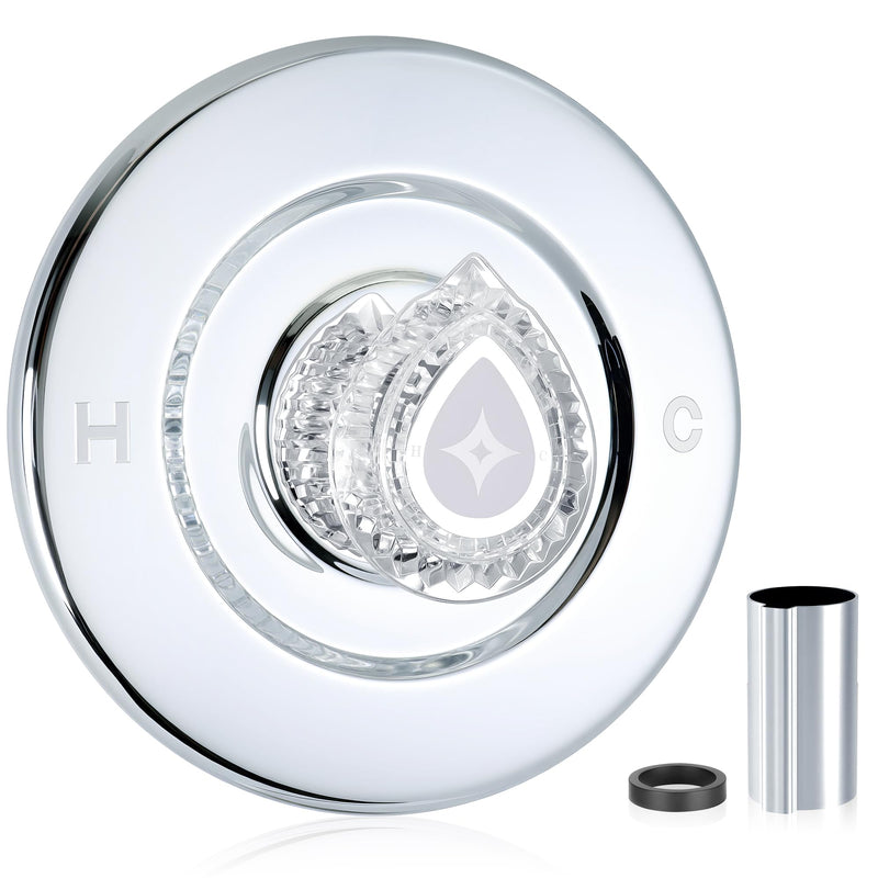 Shower Trim Kit Compatible with Moen T470 Chateau Shower Trim Kit, 1225 Cartridge trim kit Compatible with Moen Single Handle Tub/Shower Standard Valve, Escutcheon, Tubes and Handle (Chrome) Polished Chrome