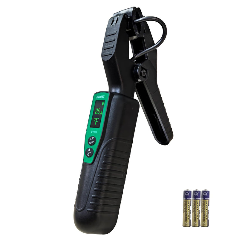 HVAC Temperature Clamp – Digital Pipe Clamp Thermometer, Temperature Meter, High Precision ±0.3°C, -58°F to 302°F, Backlit Display, HVAC Diagnostic Tool for AC & Cooling Systems