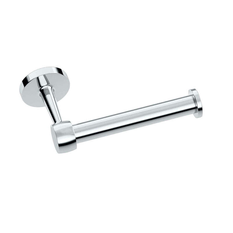 Gatco 5213 Gibson Euro Toilet Paper Holder | Modern Open Arm Wall-Mounted TP Holder | Retro Curves, Stylish Decorative Hardware, Heavy Duty Metal, EZ Ancor Mounting | Chrome Finish Modern Chrome
