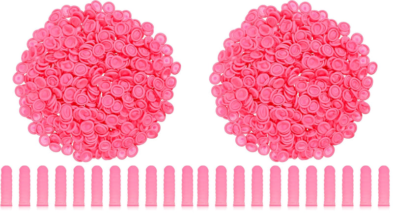 EXCEART 600Pcs Anti Static Rubber Fingertip Cover Protector (Pink) (Pack of 2) 6x2cm (Pack of 2)