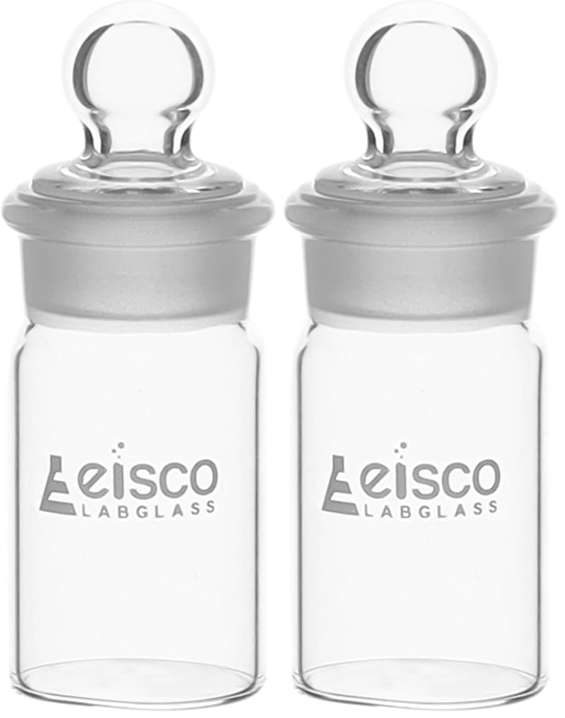 EISCO Weighing Bottle- Tall Form, Borosilicate Glass - 15mL - 25x50mm (Pack of 2) 0.5 Ounces (Pack of 2)
