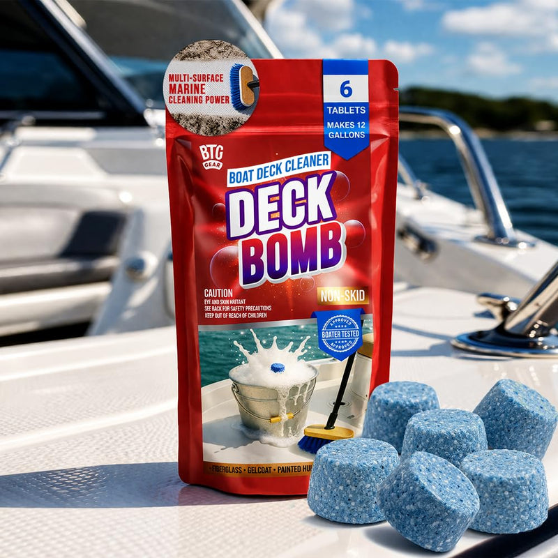 Boat Non-Skid Deck Cleaner & Wash | Convenient Tablets | Lift Dirt & Stains | Makes 6 Gallons