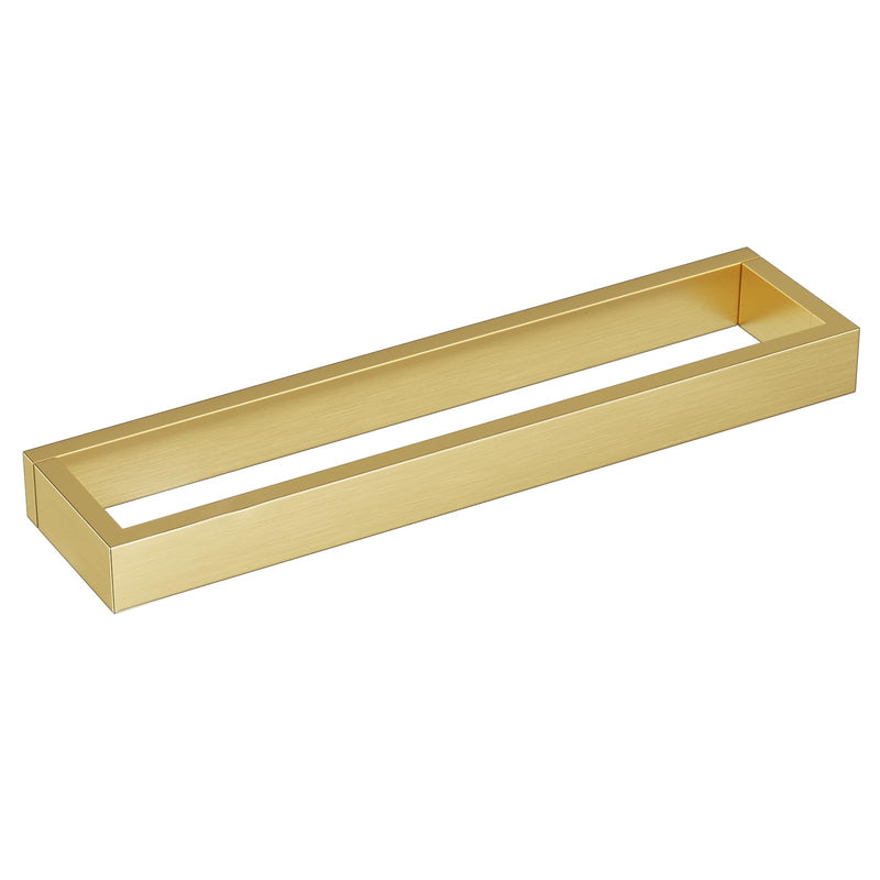 Single Towel Bar Towel Holder Bathroom Hardware Accessories,Stainless Steel Wall-Mounted Towel Rack Towel Rail,16 Inches Brushed Gold 16-Inch