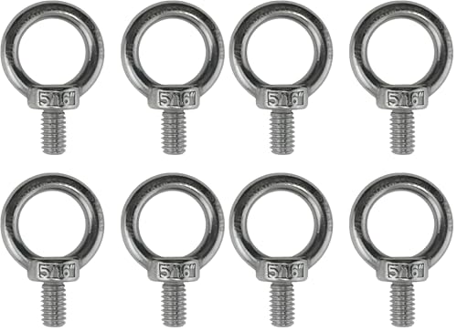 US STAINLESS 4 Pieces Stainless Steel 316 5/16" Lifting Eye Bolt 5/16" UNC Marine Grade Pitch of 18 (Pack of 2) 5/16-18 UNC (Pack of 2)