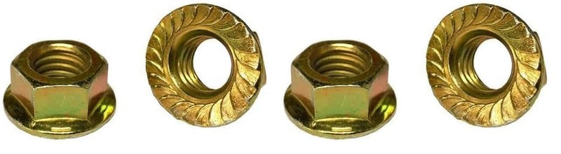 (8) 1/2-13 Hex Serrated Flange Nuts Grade 8 Zinc Yellow (Pack of 2) One Size (Pack of 2)