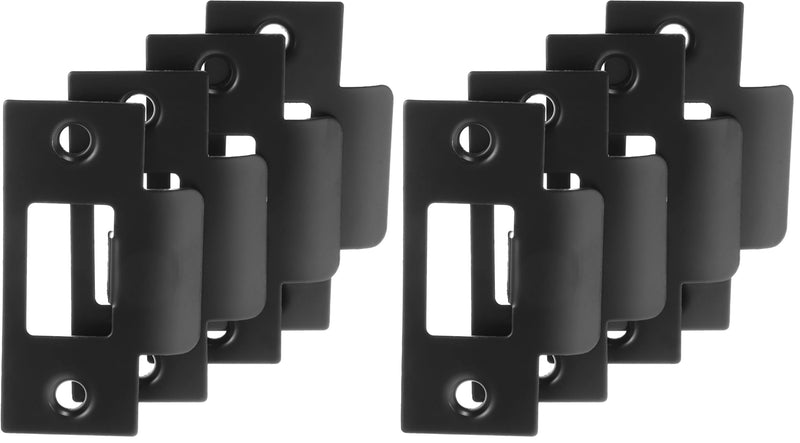 Homoyoyo 4pcs Cam Block Door Locks, Stainless Steel Guide Piece Black Door Lock Door Strike Plate Door Strike Plate Reinforce Security on Your Doors (Pack of 2) 7x7cm (Pack of 2)