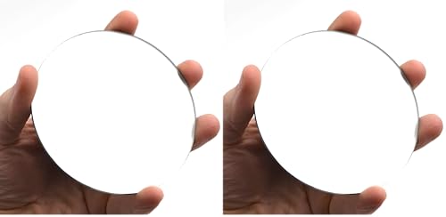 EISCO Concave Mirror - 4" Dia, 150mm Focal Length - 3mm Thick - Glass Labs (Pack of 2) 4"L x 4"W (Pack of 2)