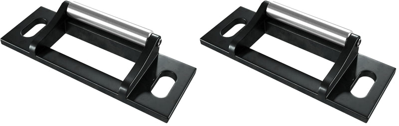 Brixwell Surface Roller Strike, Metal Material, 2-3/4" Length, 1" Width, Door Latch Keeper Plate, Roller Catch Strike Hardware For Frame Repair, Dark Bronze Finish, Pack of 2 1" x 2-3/4" (Pack of 2)