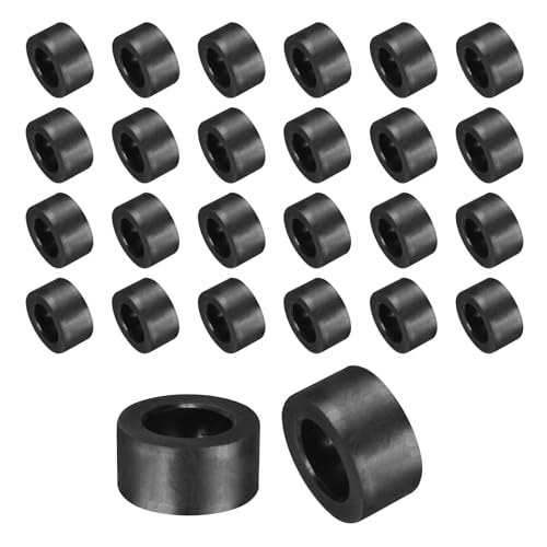 uxcell 60 Pcs Rubber Spacers 30mm OD x 18mm ID x 15mm Height Round Anti Vibration Spacer Rubber Bushing Grommets