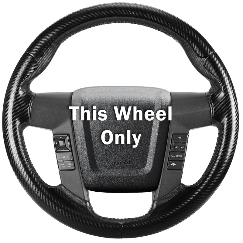 Steering Wheel Cover for Ford F150 2009-2014/ Ford Expedition 2015-2017, Car Steering Wheel Cover Protector Accessories for Ford (Matte Black) Matte Black For F150 2009-2014