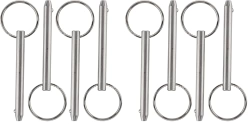 4 Pcs Quick Release Pin, Diameter 1/4"(6.3mm), Overall Length 2.56"(65mm), Usable Length 2"(51mm), Full 316 Stainless Steel, Bimini Top Pin, Marine Hardware (Pack of 2) 1/4" x 2.56" (Pack of 2)