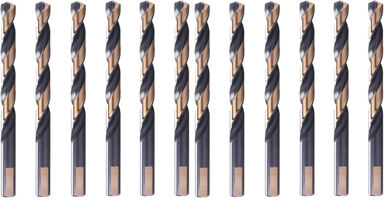 6 PCS, 3/8", Black and Gold Twist Drill Bits (Pack of 2) 3/8 in (Pack of 2)