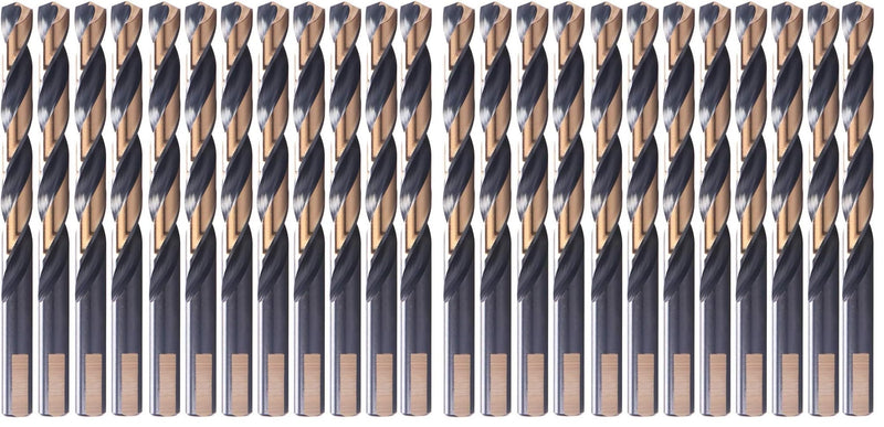 12 PCS, 13/64", Black and Gold Coated Twist Drill Bits (Pack of 2) 13/64 in (Pack of 2)