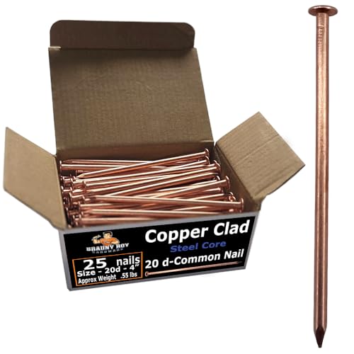 (25) 4"- Copper Clad nail spikes for killing trees & stumps - No predrilling required – Prevents regrowth by releasing copper ions - Eco Friendly - Qty 25
