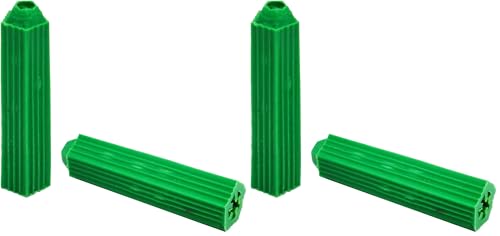 M6 Green Plastic Masonry Screw Plastic Drywall Wall Anchors Screw Wall Plug Bolts Expansion Bolt(1pack/200pcs) (Pack of 2) M6 (Pack of 2)