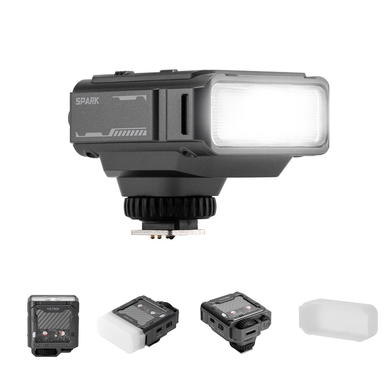 VILTROX Spark Z3 F Z3-F TTL Camera Flash,26Ws 6500k 7 Levels Mini Flashes | 650 Full-Power, GN16, 1s Recycling Time Speedlite Flash, Compatible with Fuji Cameras (Gray) Gray