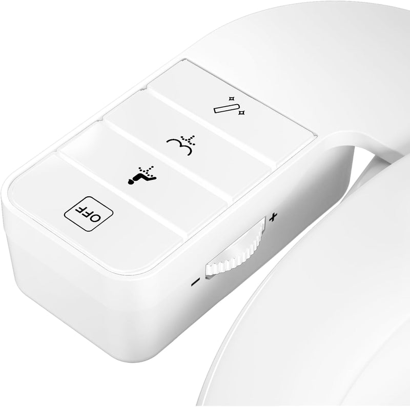 Bidet Attachment for Toilet, Retractable Self Cleaning Cold Water Bidets for Existing Toilets, Bidet Toilet Seat Attachment with Pressure Controls, Bidet Attachment for Frontal & Rear Wash, White