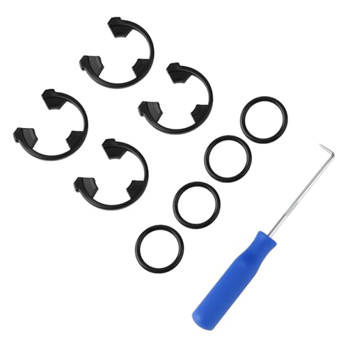 Water Softener Clip Kit Compatible with GE Kenmore Whirlpool Morton WHES30 M34 MSD27 Replace#: 7337563 7337571 7170288 7116713，15/16” O-Ring Kit and Fit 3/4” Valves