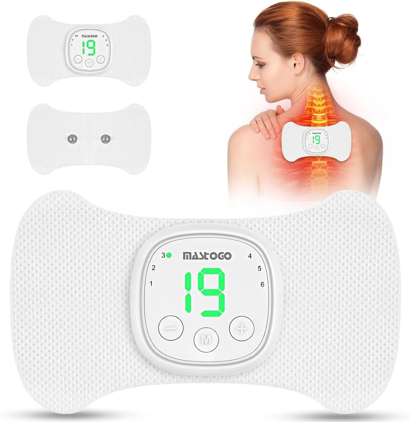 Wireless TENS Unit - 6 Mode 19 Intensity with Screen Display Portable TENS Device - TENS Unit Muscle Stimulator for Back, Sciatica, Shoulder Pain Relief