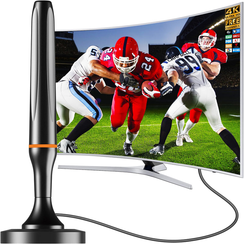  [AUSTRALIA] - Digital TV Antenna for Smart Tv Indoor Antenna for Tv Without Cable with 360° Reception Strong Magnetic Base, tv Antenna for Local Channels, Supports 1080P and 4K -10ft Long Cables（Orange-17401） Orange-17401