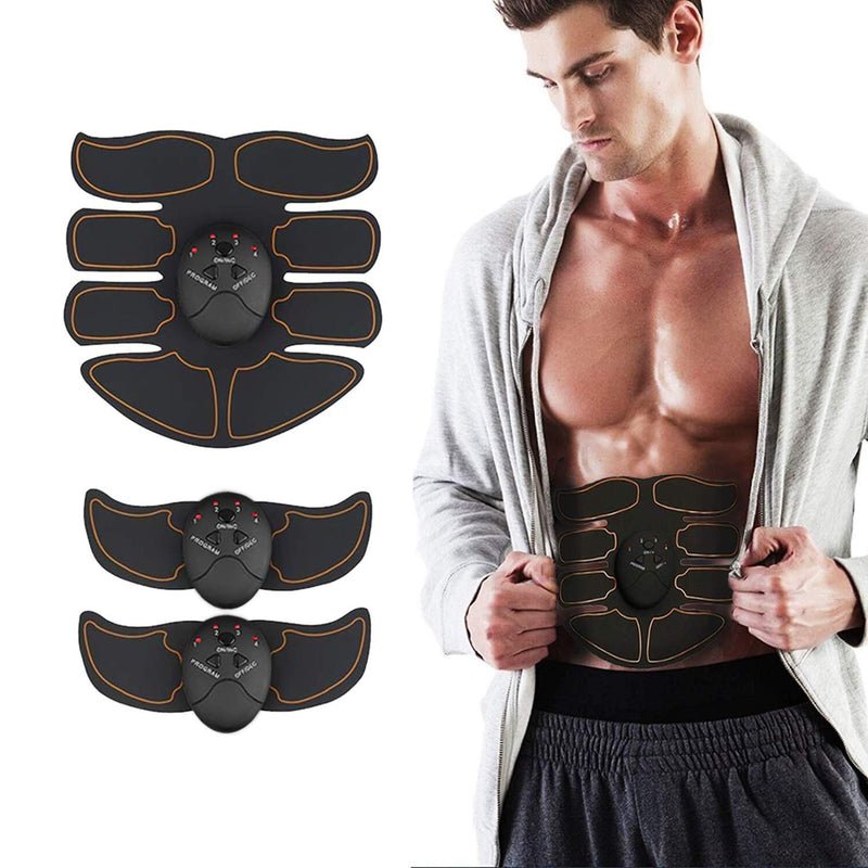 Fitness Belt Abs Stimulator Muscle Training Fitness Workout Equipment Ab Core Toner Belt for Abdominal/Arm/Leg for Home Use Black