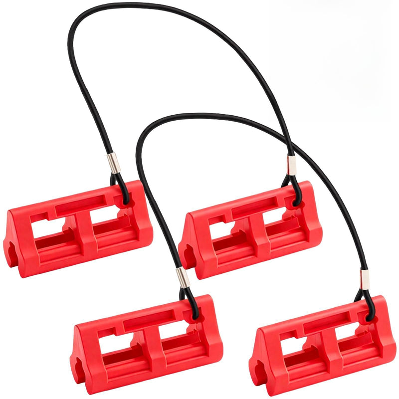 2 Sets 4" Steer Stop Outboard Steering Locks - Keep Motor in Position When Towing, Easy Install Hydraulic Steering Clip for Safe Boat Trailering & Transport Red