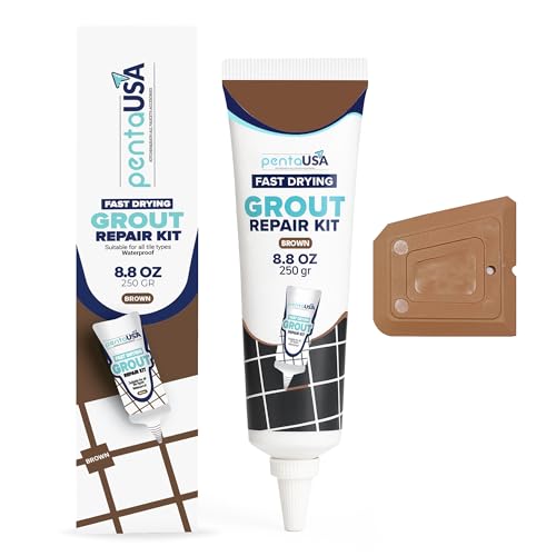 PentaUSA Premixed Tile Grout Repair - Beige Brown (8.8oz/250g)