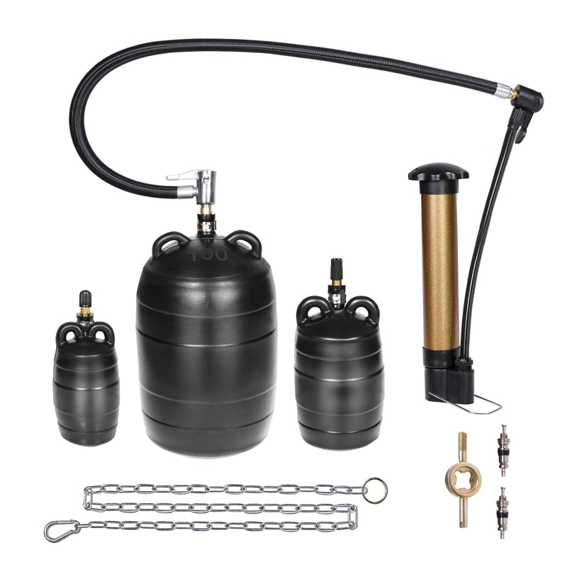 Upgraded 3PK Inflatable Pipe Plug Balloon Kit(2",3",4") with Fast Air Pump & Extension Hose, Rubber Sewer Test Balls with Safety Chain & Valve Tool for Plumbing Pressure Testing/Drain Blocking 2 Inch,3 Inch,4 Inch