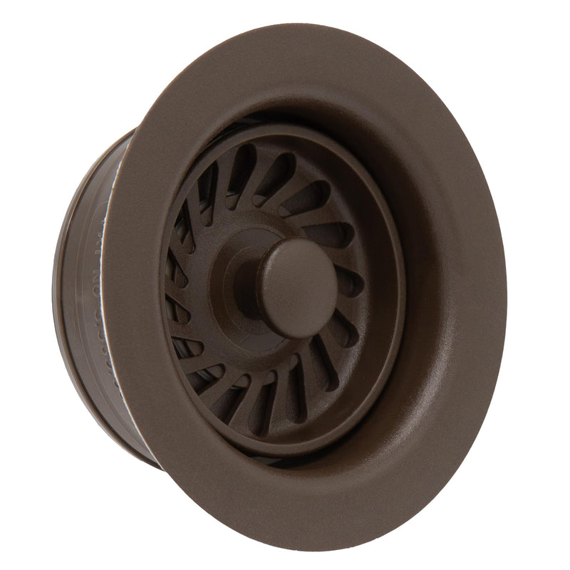 JB Signature Kitchen Sink Strainer – For Garbage Disposal Chip & Scratch Resistant POM Plastic Compatible with InSinkErator & Similar Disposals Easy Snap-In Install Oil Rubbed Bronze 1-Pack Sink Strainer for Disposal Pack of 1 - Bronze