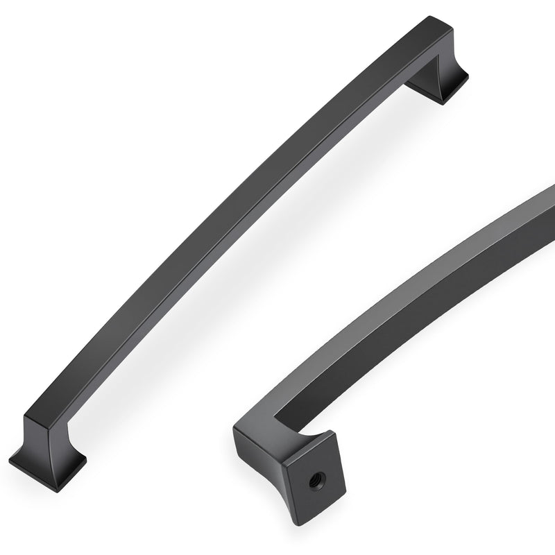 Lardmon 3 Pack 7.5 Inch(192mm) Hole Center Matte Dark Gunmetal Gray Modern Cabinet Pulls Solid Arch Drawer Pulls Kitchen Cabinet Handles Kitchen Cabinet Hardware Bathroom 7.5 Inch Hole Center