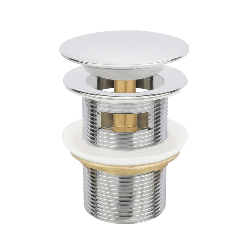 Tub Stopper Bathtub Drain, Brass Pop-up Freestanding Bathtub Drain Stopper, Fits Most Freestanding Tub Rough- in Kits(Chrome) Chrome