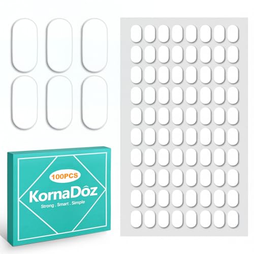 100 Pieces 13mm Double Sided Adhesive Dots, Clear Adhesive Dots for Wall Hanging Pictures, Posters, Crafts and Party Decorations