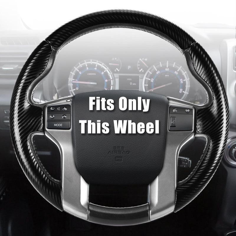 Aimato Customized Steering Wheel Cover for Toyota Tacoma 2012-2023/4Runner 2010-2024/Tundra 2014-2021/Sequoia 2014-2022 Thin,Anti-Slip,Scratch-Resistant Exclusive Car Accessory for Toyota Matte Black