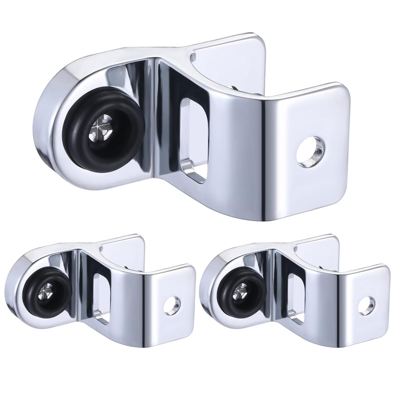 3 Pack Bathroom Stall Door Latch Bathroom Partition Hardware Die Cast Zamac Bracket for 1-1/4 Inch Doors 3