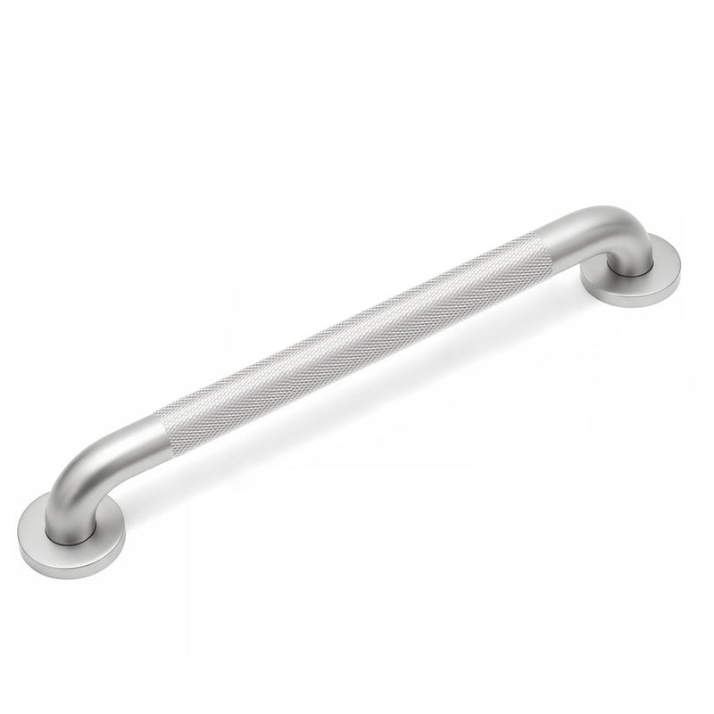 24 Inch Safety Grab Bars for Bathroom,1.25'' Heavy Duty Stainless Steel Brushed Nickel Shower Handles for Elderly, Non Slip Knurled Grip Handrail for Tub, Toilet, Fall Prevention & Handicap Assistance 1-1/4'' Diameter 24 Inch