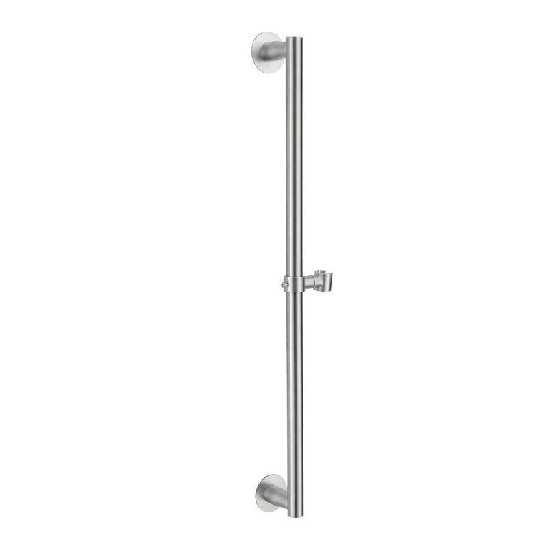 RRAJJ Shower slide bar that is installed by pasting or punching holes，Adjustable height 28 inch of all SUS304 stainless steel Shower Head Holder (all stainless steel- Brushed Nickel) all stainless steel- Brushed Nickel