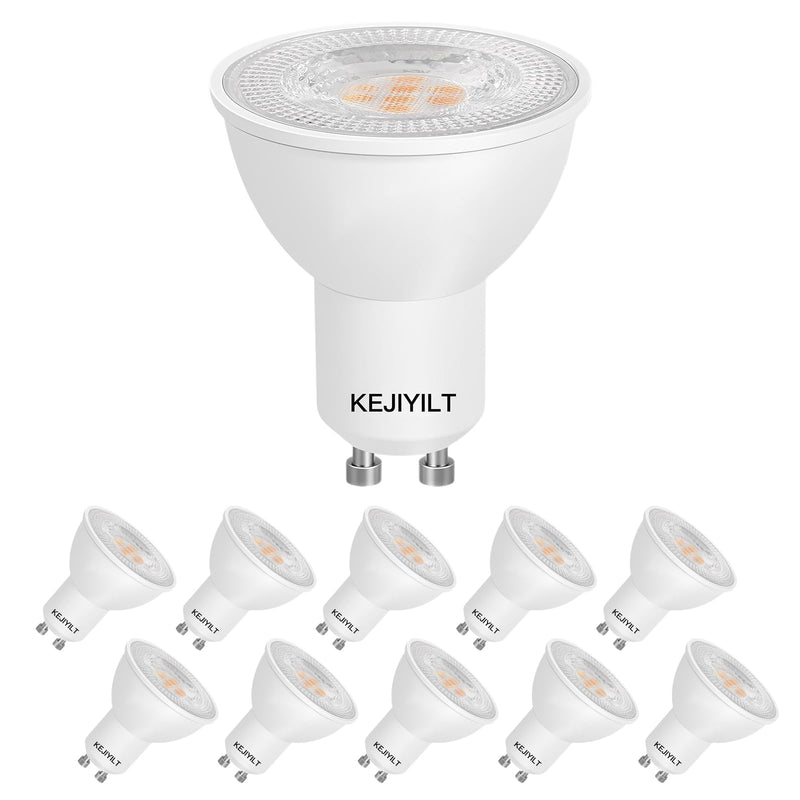 10-Pack GU10 Dimmable LED Bulbs 7W (Equivalent 60W), 5000K Day Light, 650 Lumens, Energy Saving, Perfect for Recessed & Track Lighting