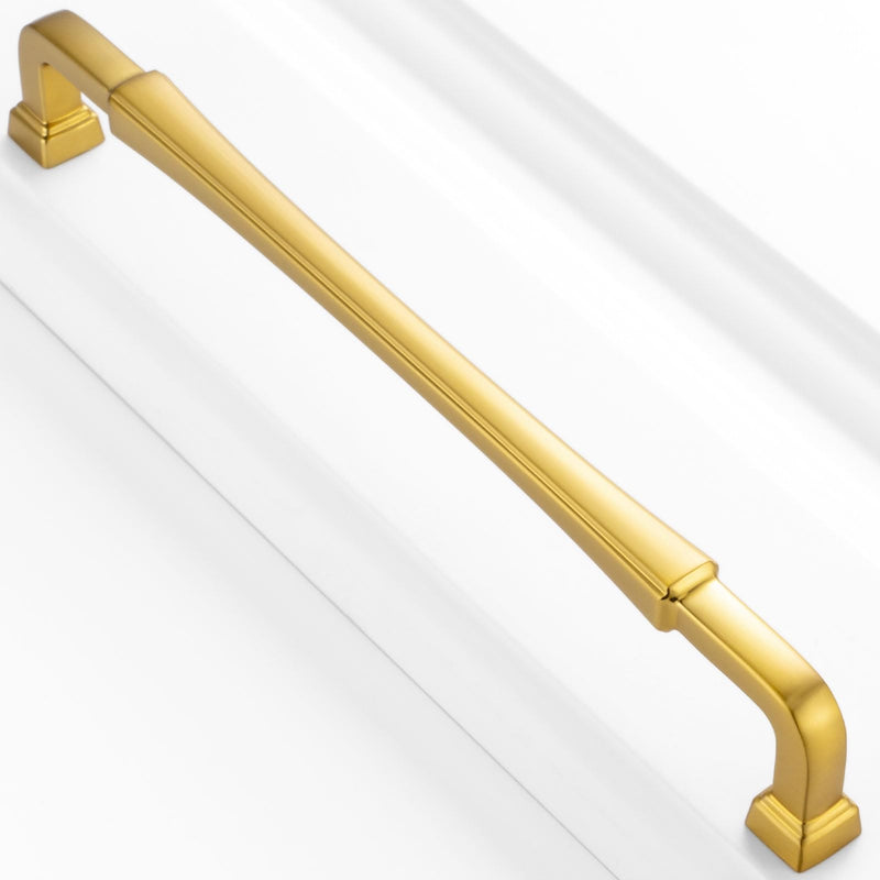 5 Pack 7-1/2 Inch Brushed Gold Cabinet Pulls Gold Cabinet Handles Gold Drawer Pulls 3175 Cabinet Hardware for Kitchen Cabinets Drawers Bedroom Dresser Bathroom Vanity 7-1/2 In Hole Distance 5