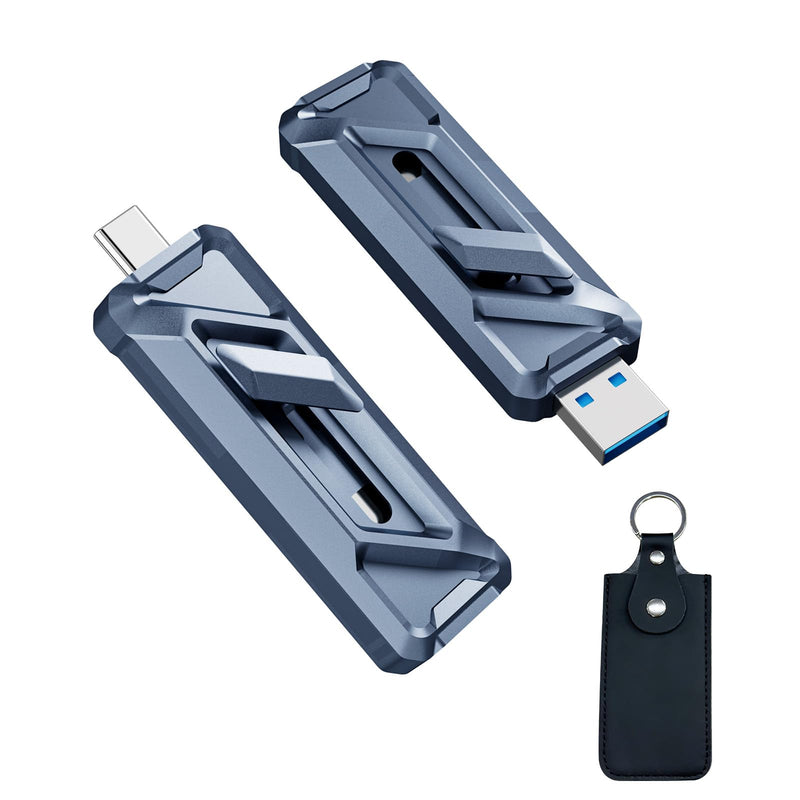 256GB External SSD USB Drive, 2050MB/s USB-C & USB-A Portable SSD -F955 | 4K ProRes HDR Recording & Store,Zinc Alloy,External Solid State Drive for iPhone 15/16/17 Pro & Pro Max,Android,PC,Mac 256.0 GB