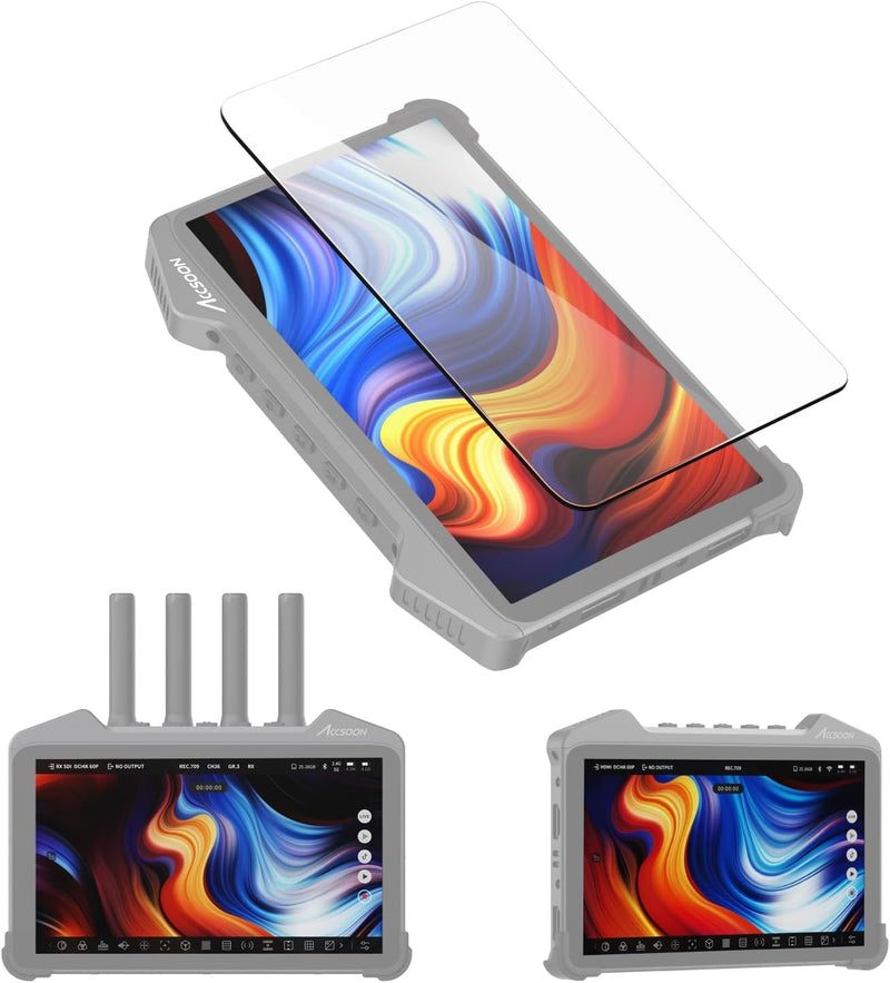 Accsoon Screen Protector CineView M7& M7 Pro 7inch 4K HDMI Camera Filed Monitor Tempered Film Glass Screen Protector, Full Coverage Easy Install Dust & Bubble-Free, 1PC