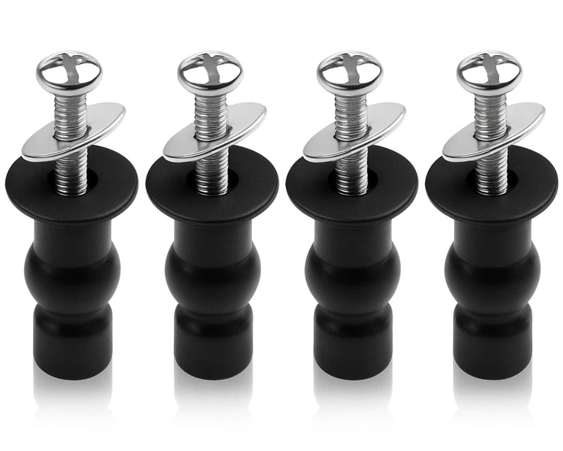 3/8" Dia Toilet Seat Screws Replacement Kit for Select Kohler One-Piece Toilet - Top Mount Hinges Toilet Bolts with Rubber Anchor Nuts, Compatible with Kohler Toilet Seat Parts K-84999 & K-85040-4PC Special styles fit 10-12mm holes