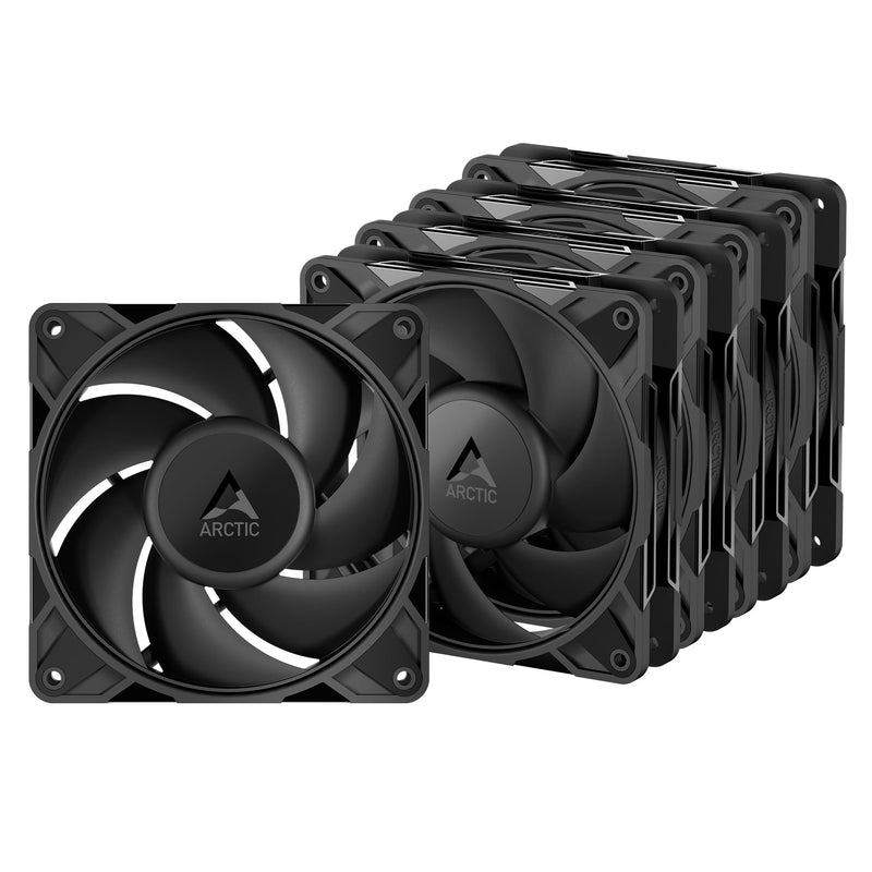 ARCTIC P12 Pro LN - 5 Pack - Low-Noise Premium Fan, 120 mm PWM Fan, 450-2000 RPM, 0 RPM <5% PWM, Fluid Dynamic Bearing, 4-Pin - Black