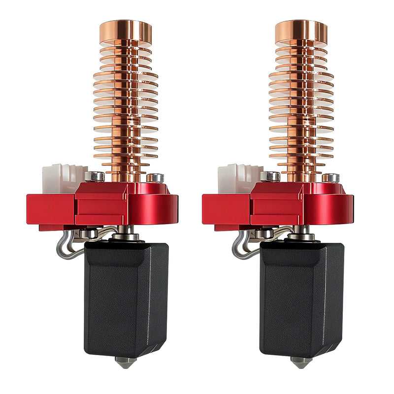 Upgraded 2Pcs 0.4mm AD5M Nozzle Kit for Flashforge Adventurer 5M/5M Pro, 280°C Ceramic Heater Hotend, Rapid Heating, Red Copper Heatsink, Easy Snap-On Installation, Enhanced Stability for AD5M Hotend
