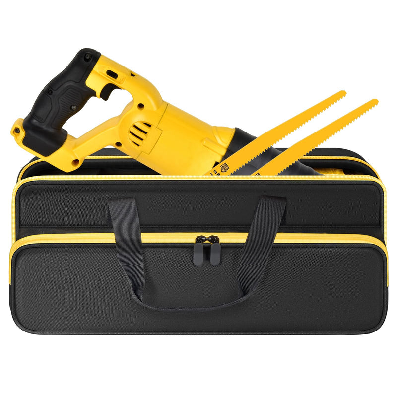Tool Bag for DEWALT DCS380B 20V MAX Reciprocating Saw, for Makita JR184DZ / JR189DZ, Universal Storage Organizer with Battery Slot & Large Pocket for Charger, Blades, Accessories - Case Only